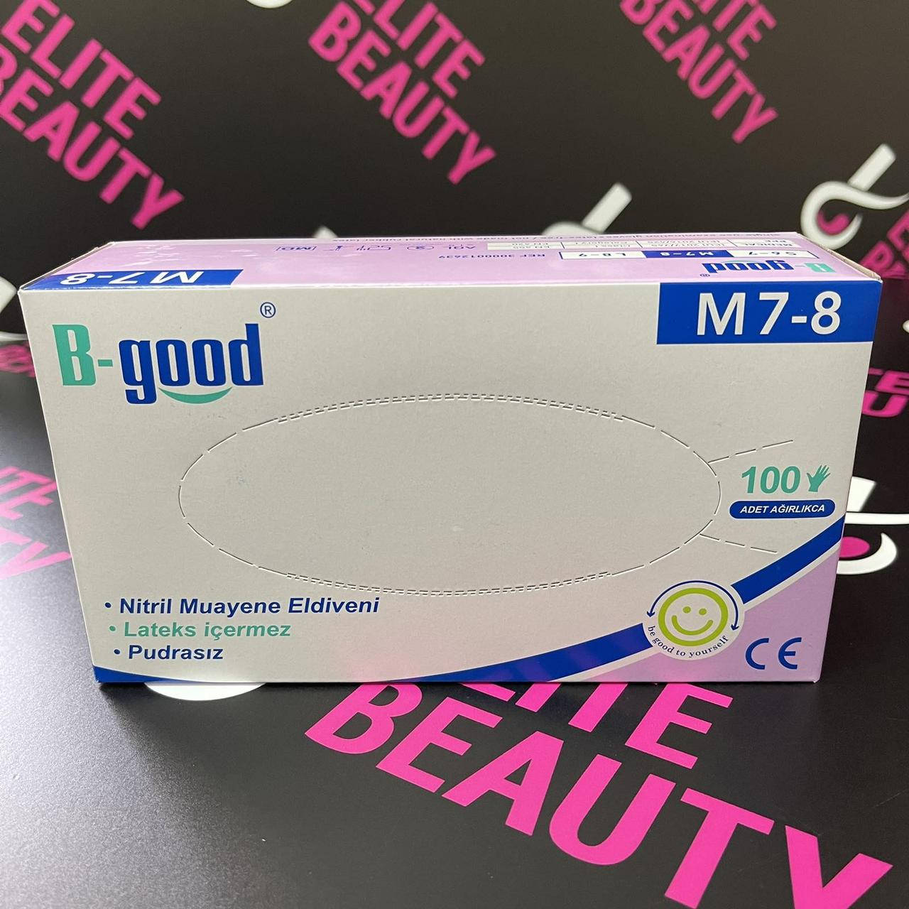 

Перчатки нитриловые синие B-good 100 шт\уп текстурированные М,Л, Синий