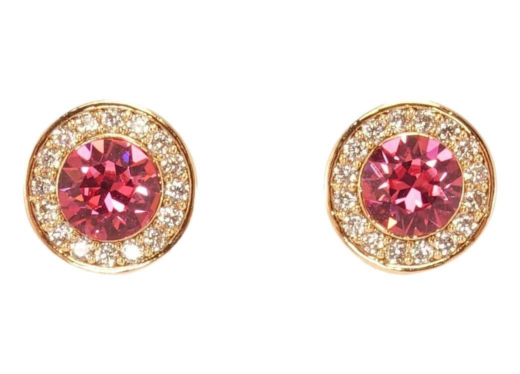 

Серьги Xuping Позолота 18K с кристаллами Swarovski гвоздики "Кристалл Fuchsia в обрамлении циркония" ø 11мм