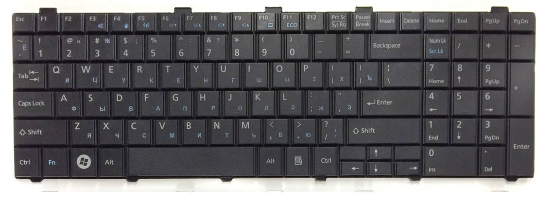 

Клавиатура Fujitsu-Siemens LifeBook AH512 AH530 AH531 NH751, Черный
