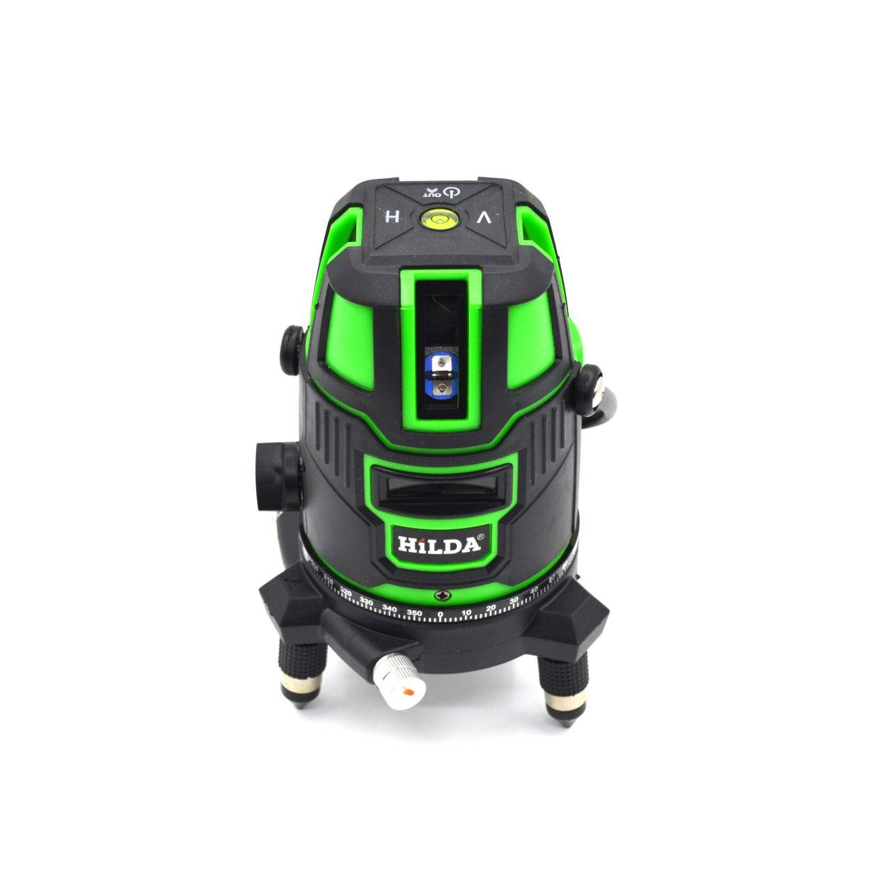 

GREEN >>>> Лазерный уровень HILDA LS-050, 5 линий 6 точек, прорезиненный корпус