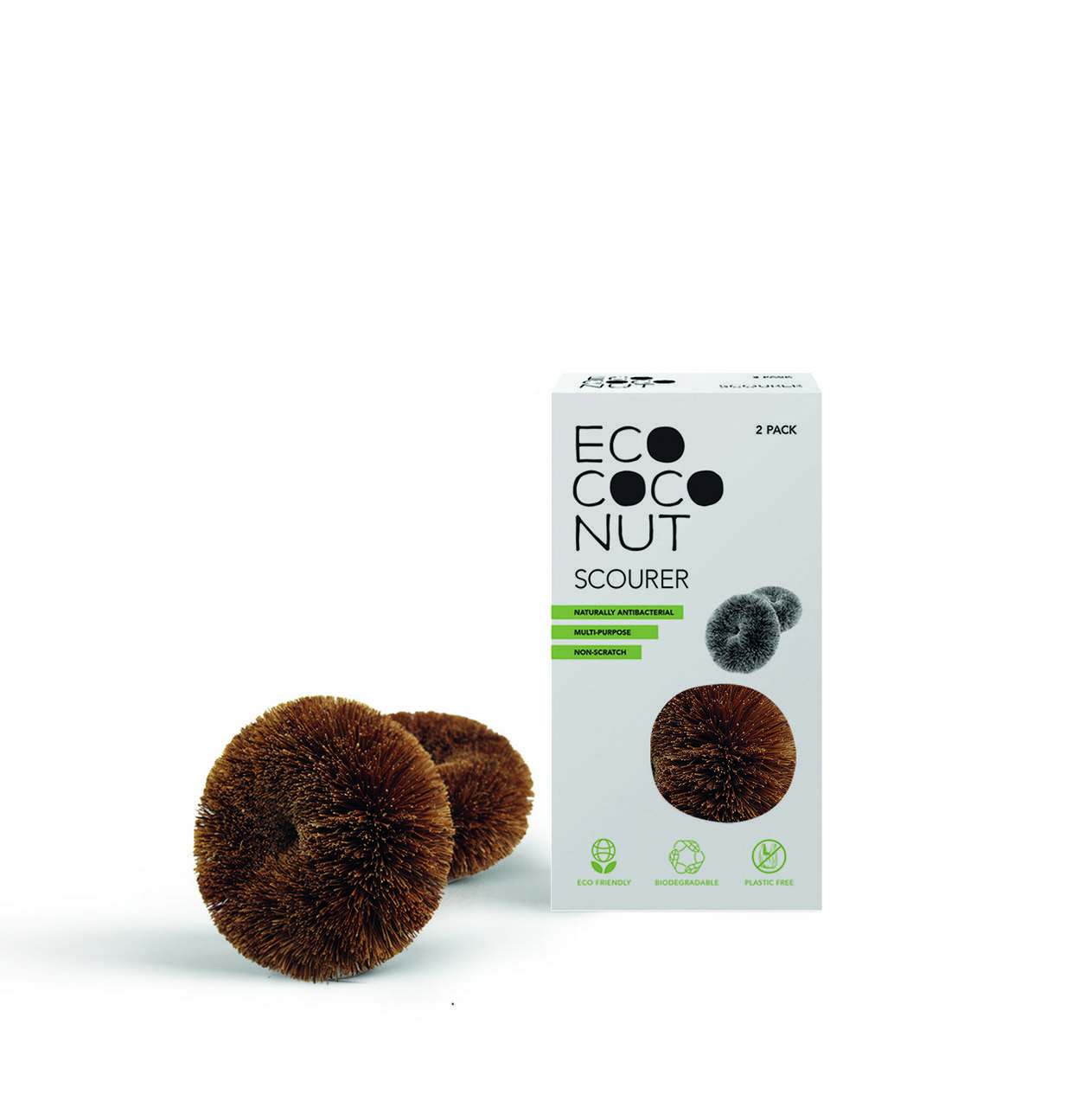 

Кокосовый скребок для мытья посуды EcoCocoNut, Коричневый