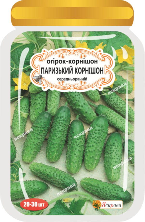 

Огурец-корнишон Парижский корнишон (20-30 шт.) дражированные семена Яскрава