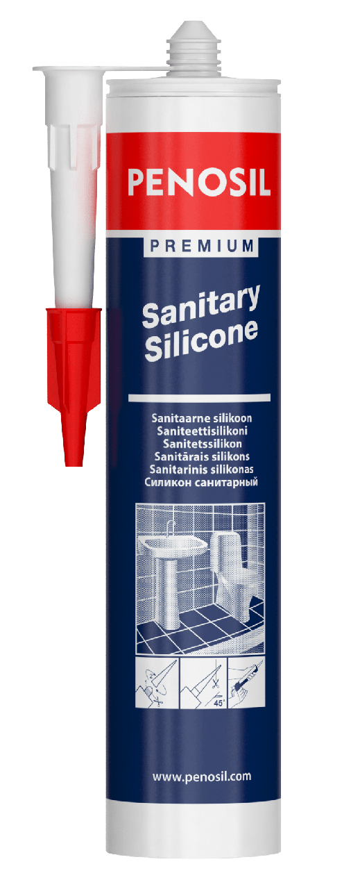 

Герметик санитарный силиконовый PENOSIL Premium Sanitary Silicone белый и прозрачный 310 мл