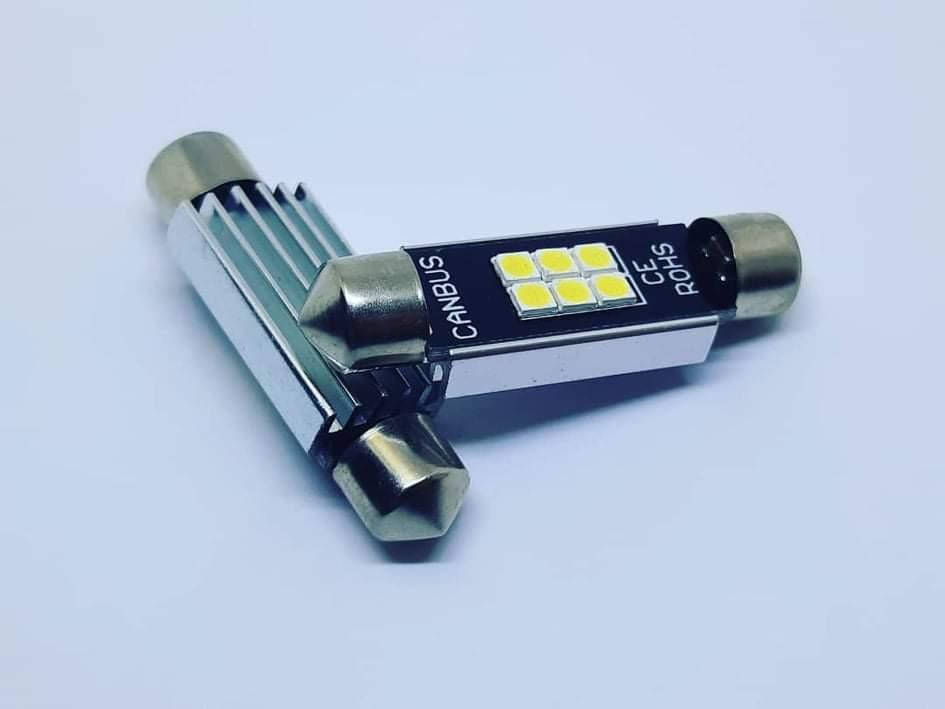 

Лампа SV8,5(C5W, C10W)AC 12V LED 6х3030 white 41mm обманка