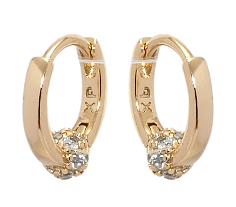 

Серьги Xuping Позолота 18K колечки "Шарики с цирконием на кольцах"