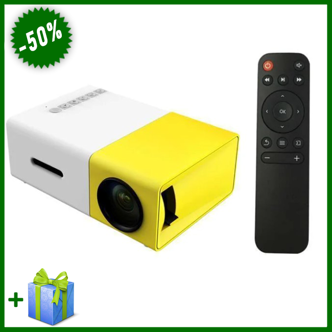 

Портативный мини проектор Projector LED YG300 N Mini с динамиком, домашний мультимедийный видеопроектор