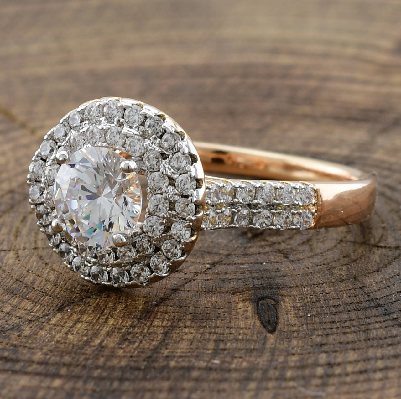 

Кольцо Xuping 32033 белые фианиты с родированием позолота 18К размер 17