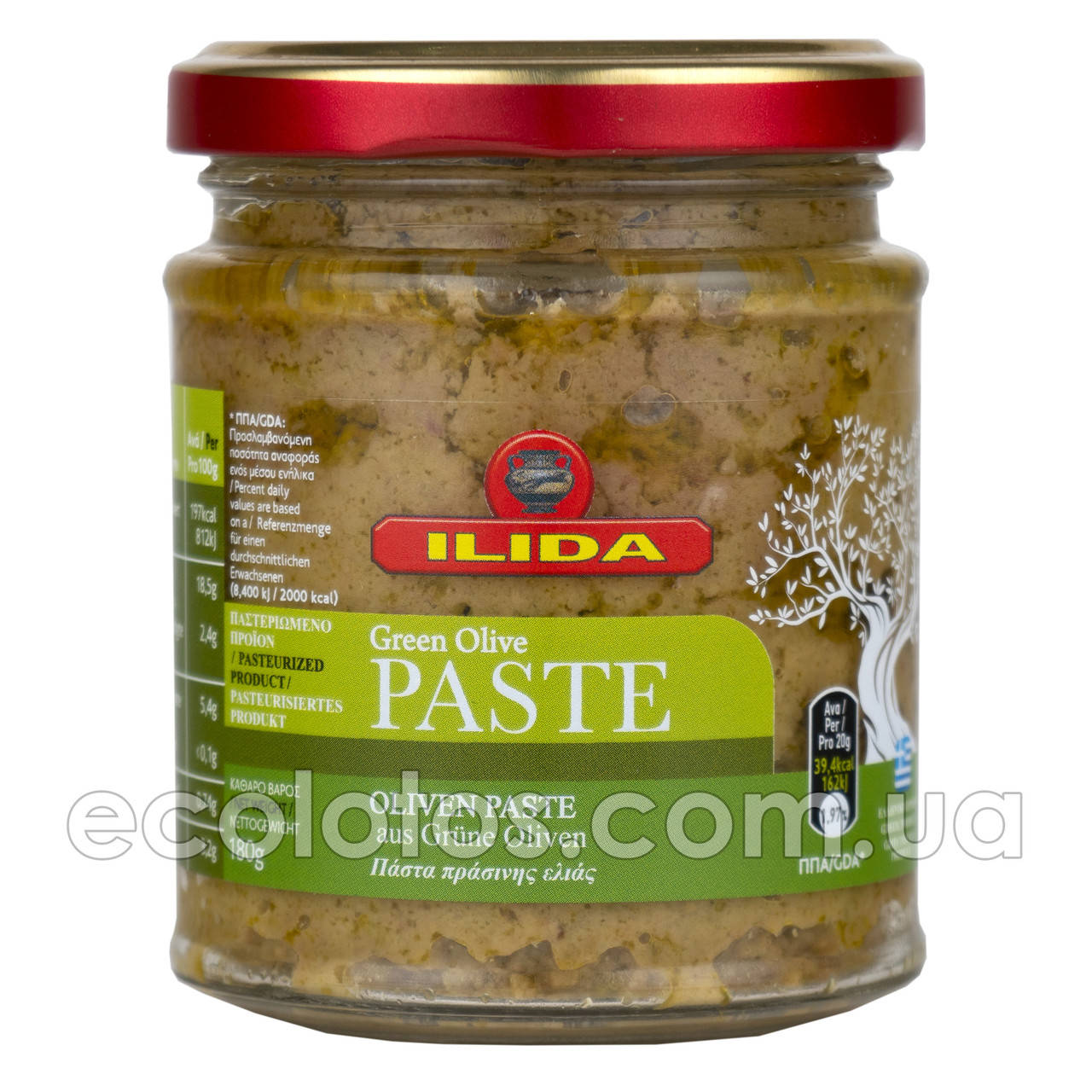 

Паста из зеленых оливок "ILIDA" 180 г