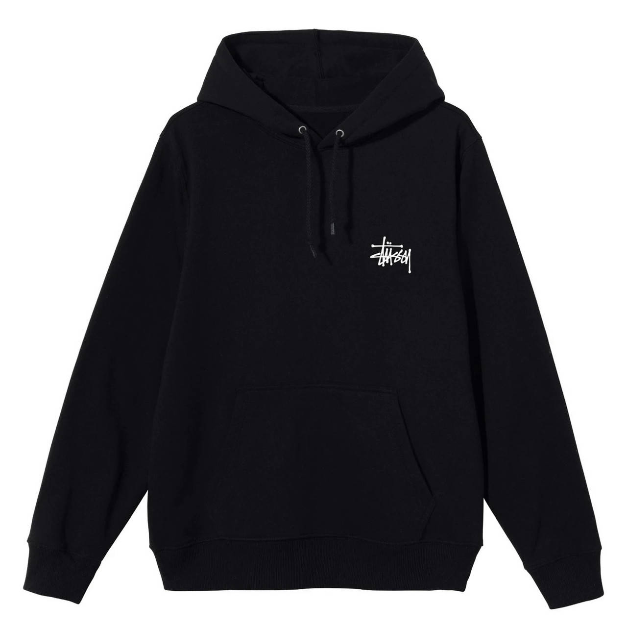

Черное худи Stussy Logo толстовка Стусси унисекс (мужское, женское, детское), Черный