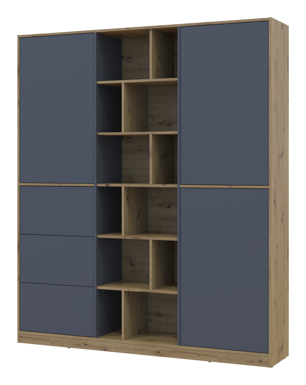 Шафа для одягу Doros Морган Дуб Артізан/Графіт ДСП/Шухляди 180х38.5х210 (42002256) 2