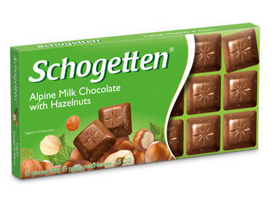 

Шоколад с орехом Schogetten with Haselnuts, 100г, немецкий молочный шоколад с орехами