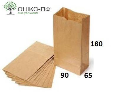 

Пакет бумажный 90*65*180, бурый крафт, без ручек (уп.500 шт.), Коричневый