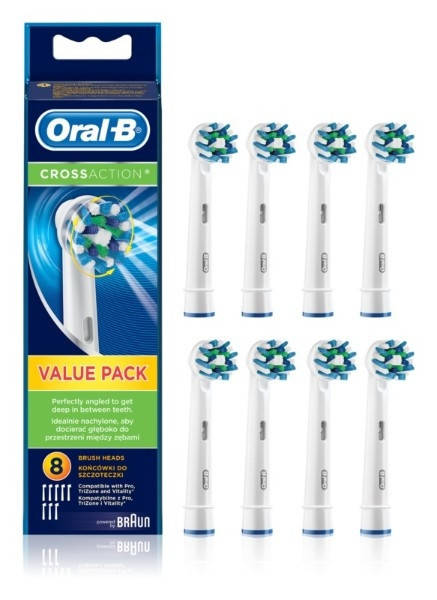

Насадки Oral-B Cross Action EB50 (8 шт.) для электрической зубной щетки