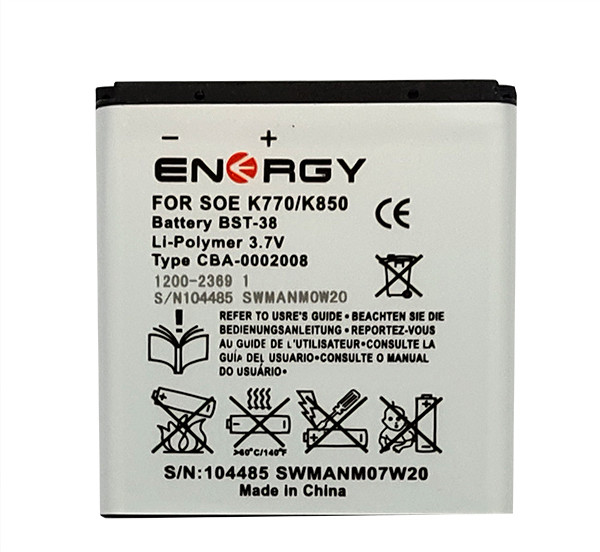 

АКБ / батарея iENERGY BST-38 для Sony Ericsson W980 | Xperia X10 Mini Pro | Xperia X10 Mini Pro U20a 930mAh