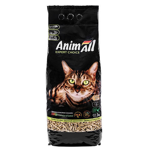 

Древесный наполнитель New AnimAll 3 кг для кошек