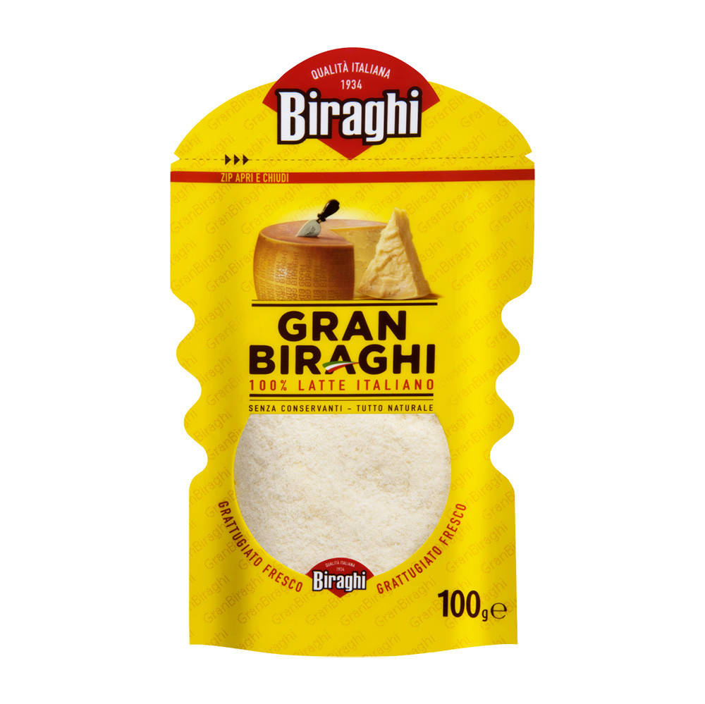 

Сыр пармезан тертый Biraghi Gran 100гр, (24шт/ящ)