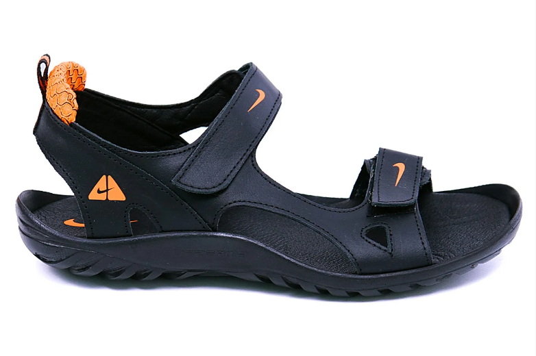 

Мужские кожаные сандалии Nike NS orange, Черный