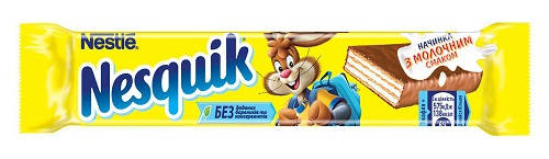 

Вафельный батончик Nesquik в молочном шоколаде 26г.
