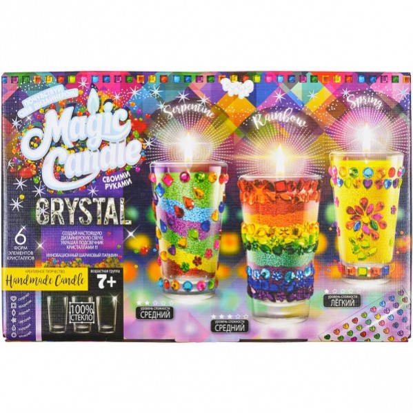 

НАБОР ПАРАФИНОВЫЕ СВЕЧИ С КРИСТАЛЛАМИ «CRYSTAL CANDIE