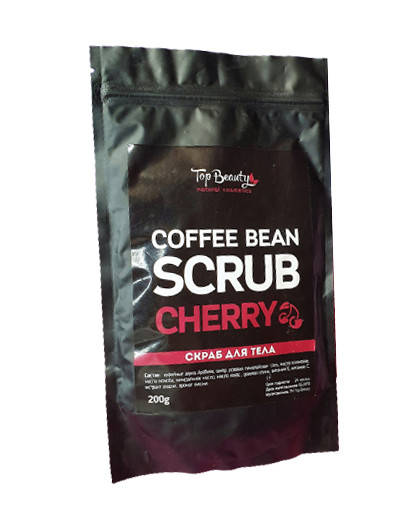 

Скраб для тела на основе кофе Top Beauty Cherry 200г дой-пак