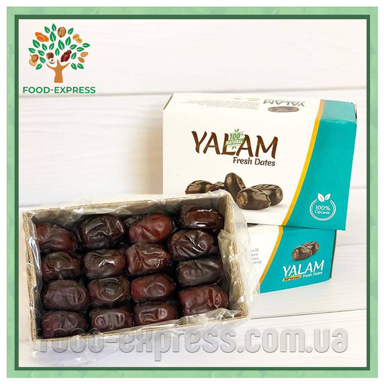 

Финики в коробке Yalam Иран 600г, Карамельные тёмные финики Ялам в коробочке