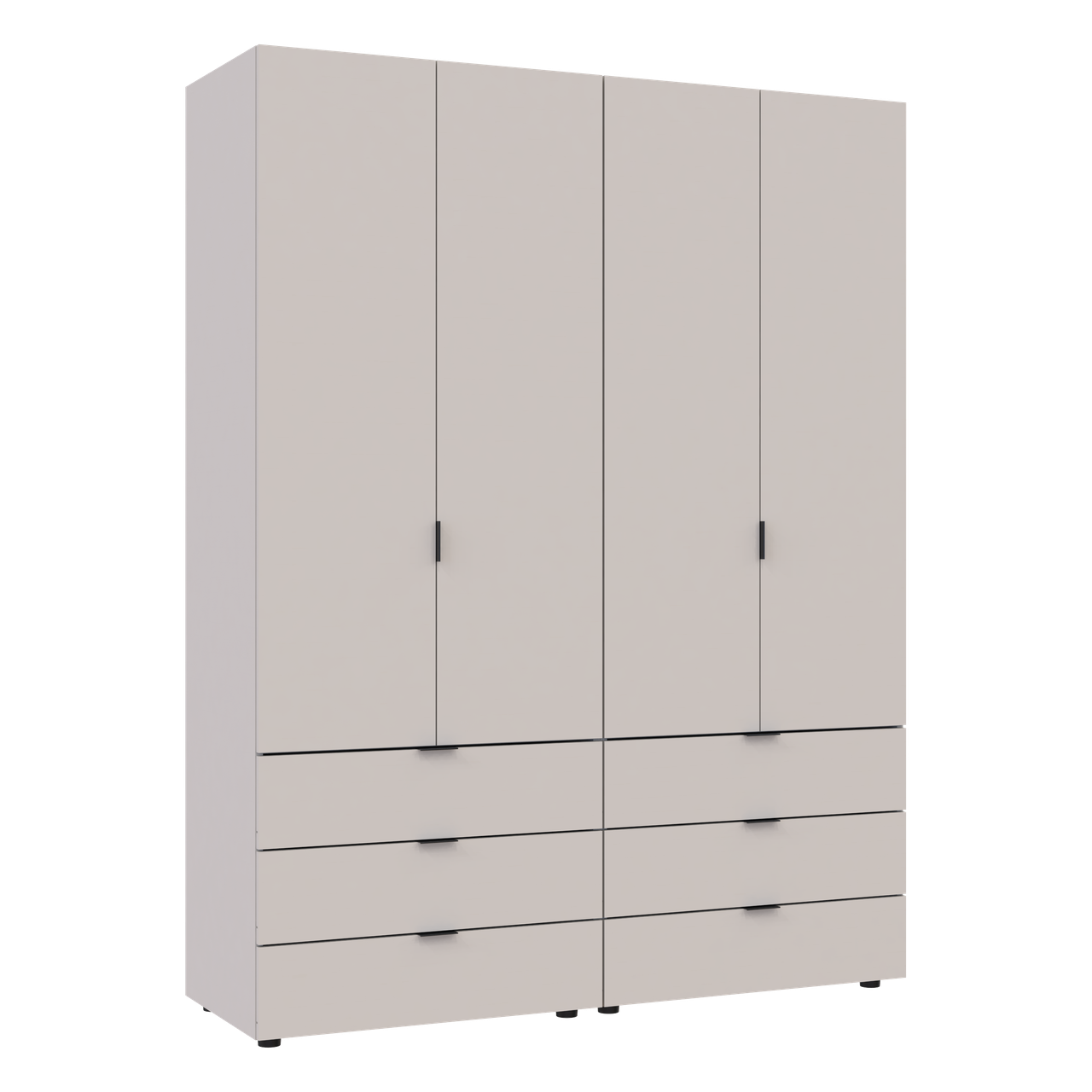 Розпашна Шафа для одягу Doros Гелар комплект Кашемір 2+2 ДСП 155х49.5х203.4 (80737637) 5