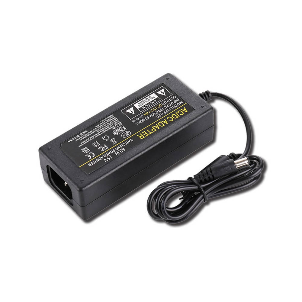 

Імпульсний блок живлення 15В 4А (60Вт) штекер 5,5 / 2,5 + шнур живлення, довжина 1,10м