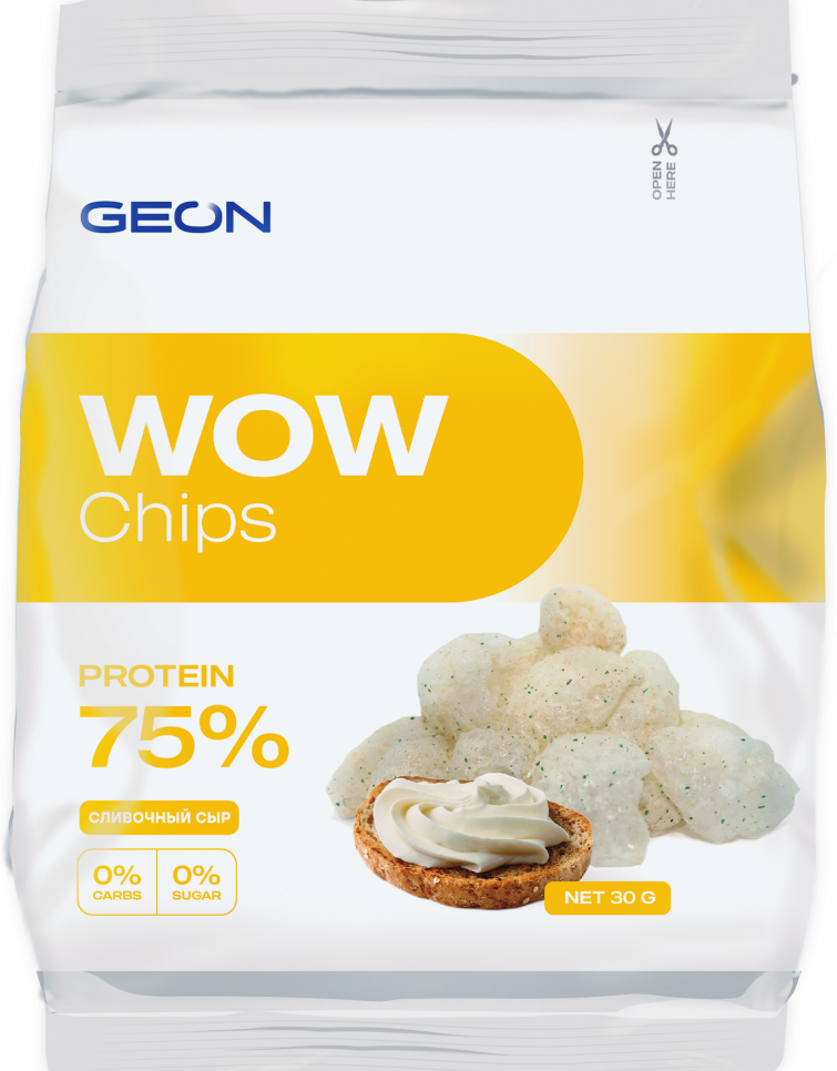

Протеиновые чипсы GEON WOW CHIPS "Сливочный Сыр" (30 грамм)
