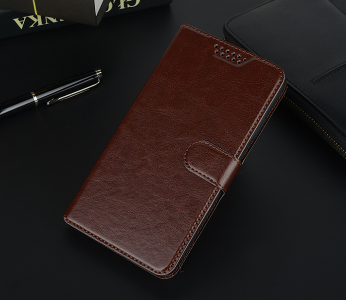 

Оригинал чехол-книжка +TPU бампер для OUKITEL C15 / C15 Pro / C15 Pro PLUS / Стекла / Коричевый