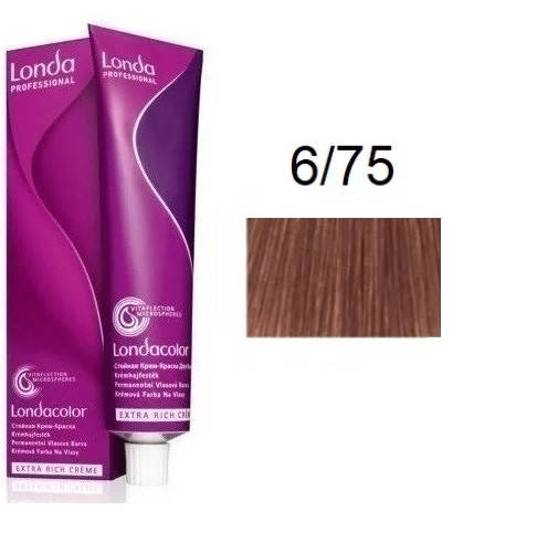 

Крем-краска для волос Londacolor 6/75 Темный блондин коричнево-красный 60 мл