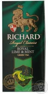 

РИЧАРД ЧАЙ 25 пак Лимон Мята Зеленый 12 (шт) в ящике