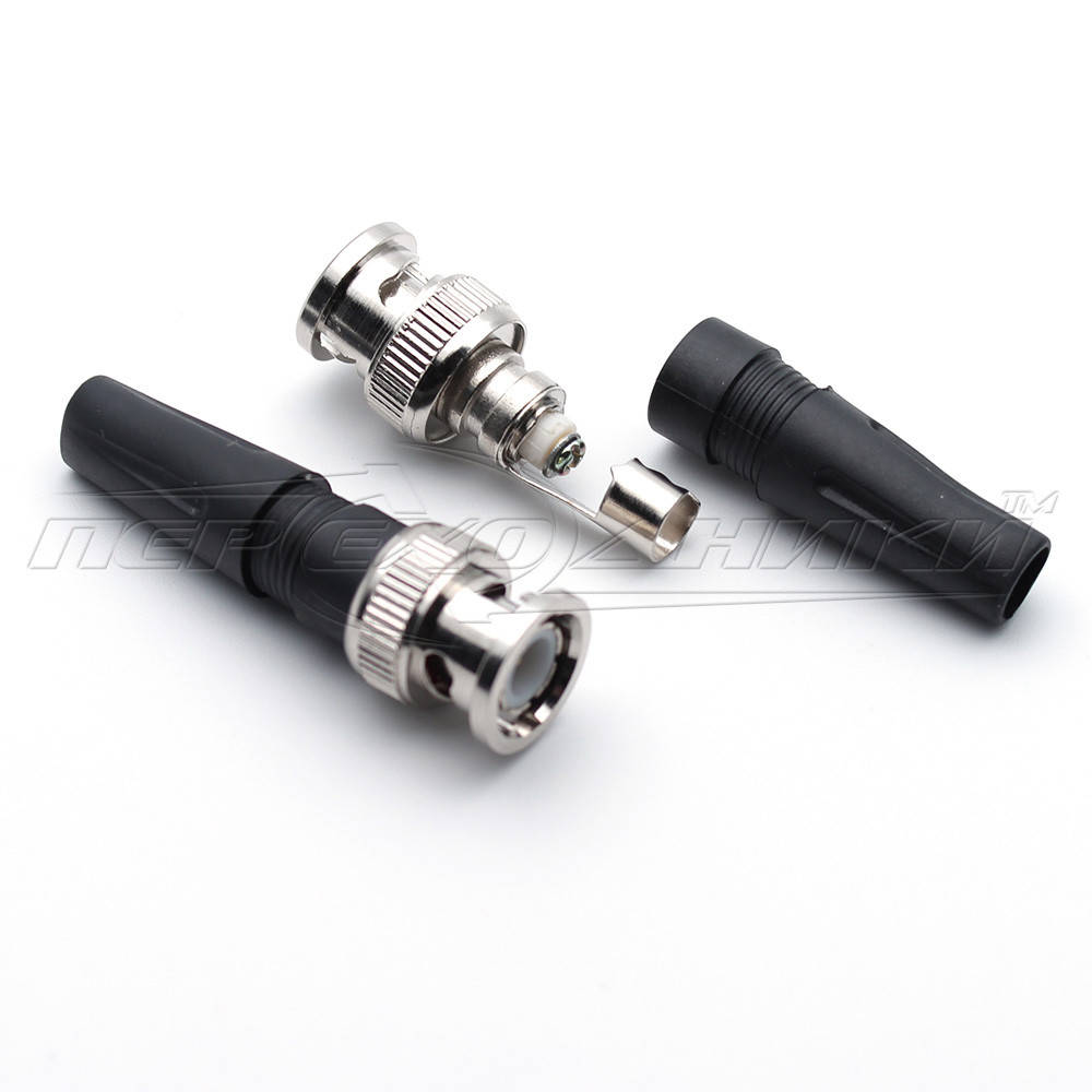 

Разъем штекер BNC под кабель с колпачком, Crimp (обжим)