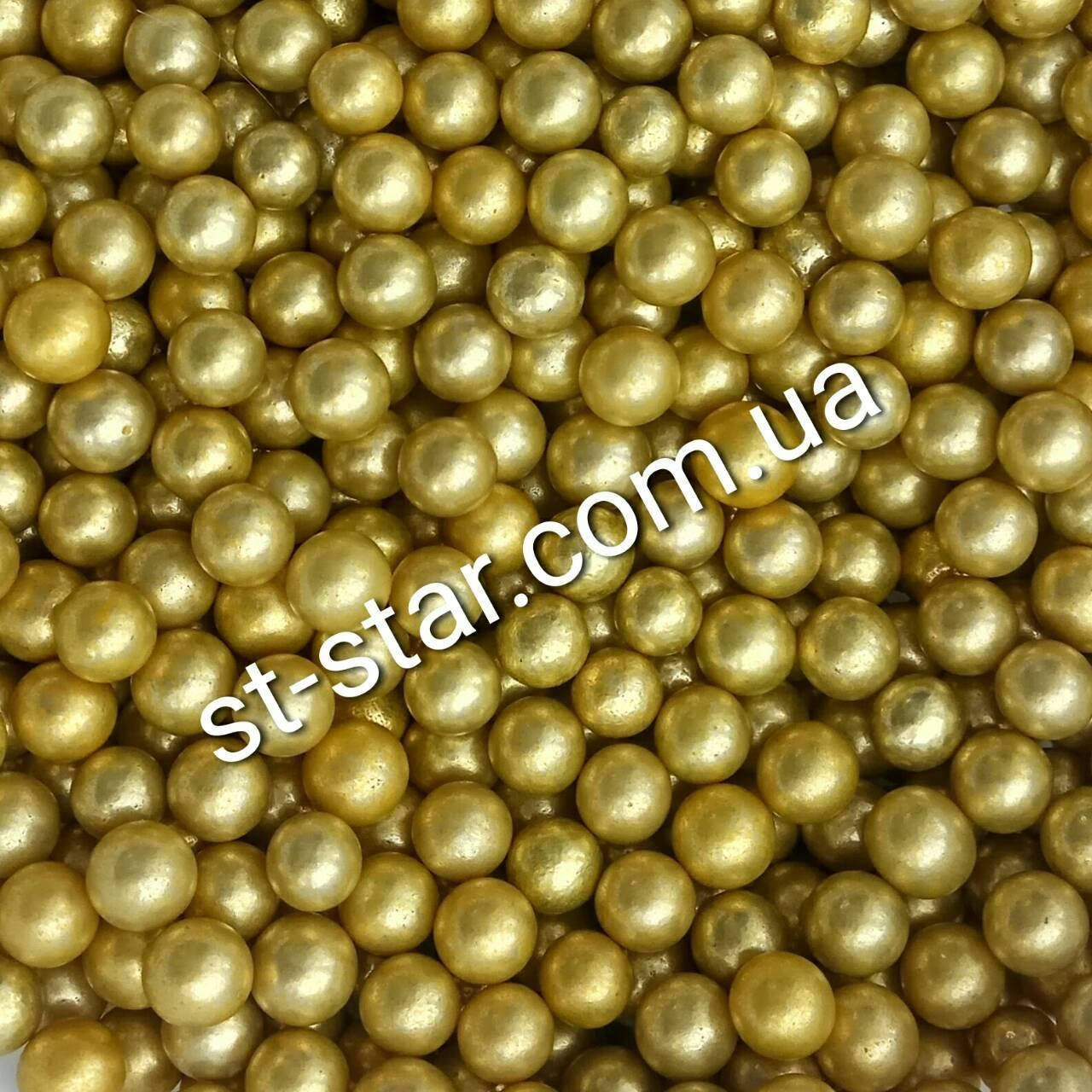 

Сахарные шарики золотые 3мм (100г), Золото