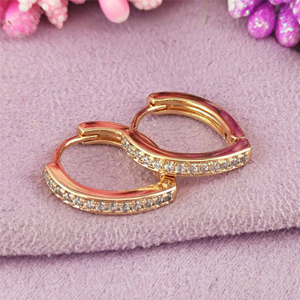 

Серьги маленькие Xuping медицинское золото позолота 18К А/В 1-1547