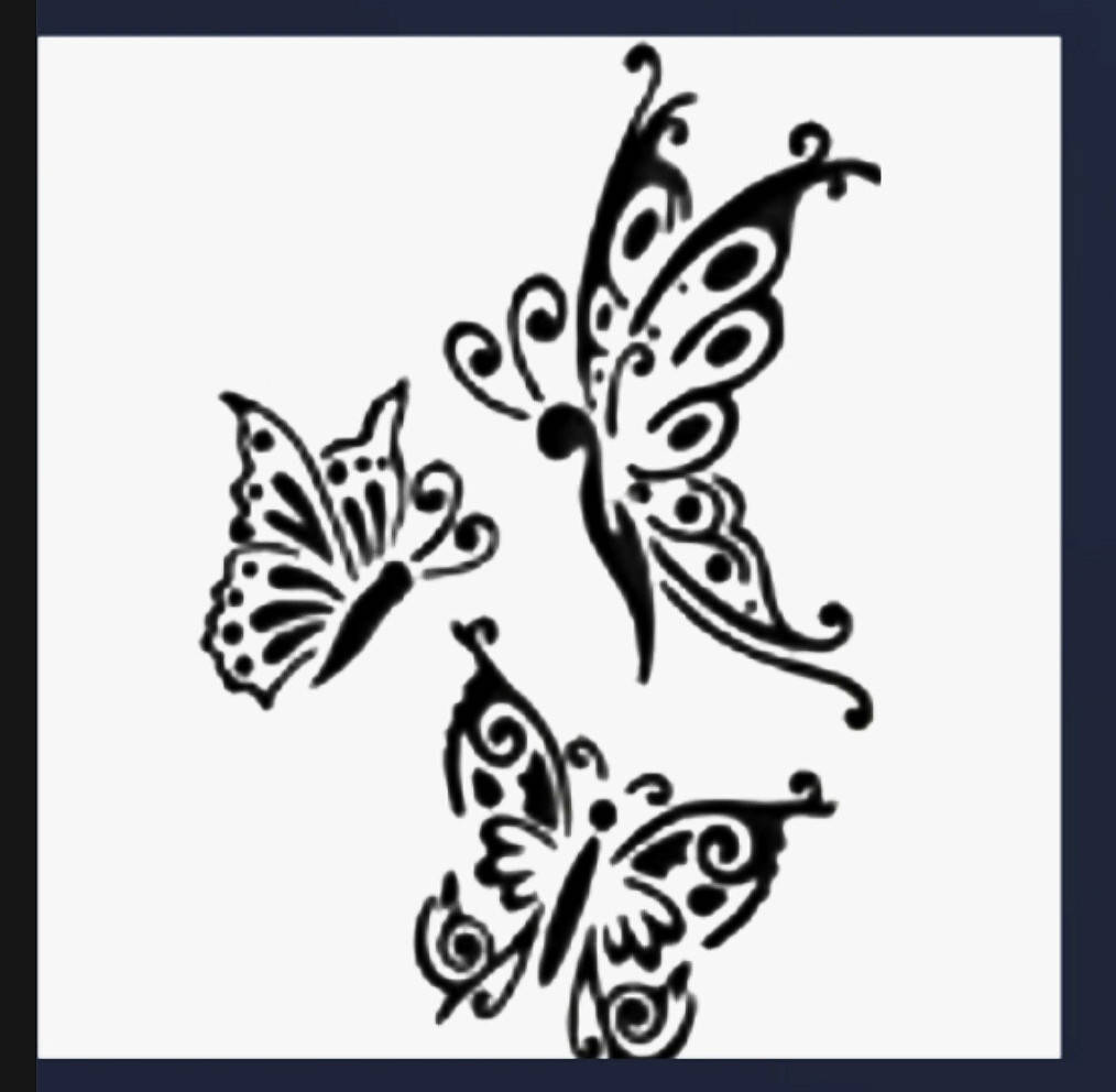 

Трафарет для стен , многоразовый трафарет "Бабочки"