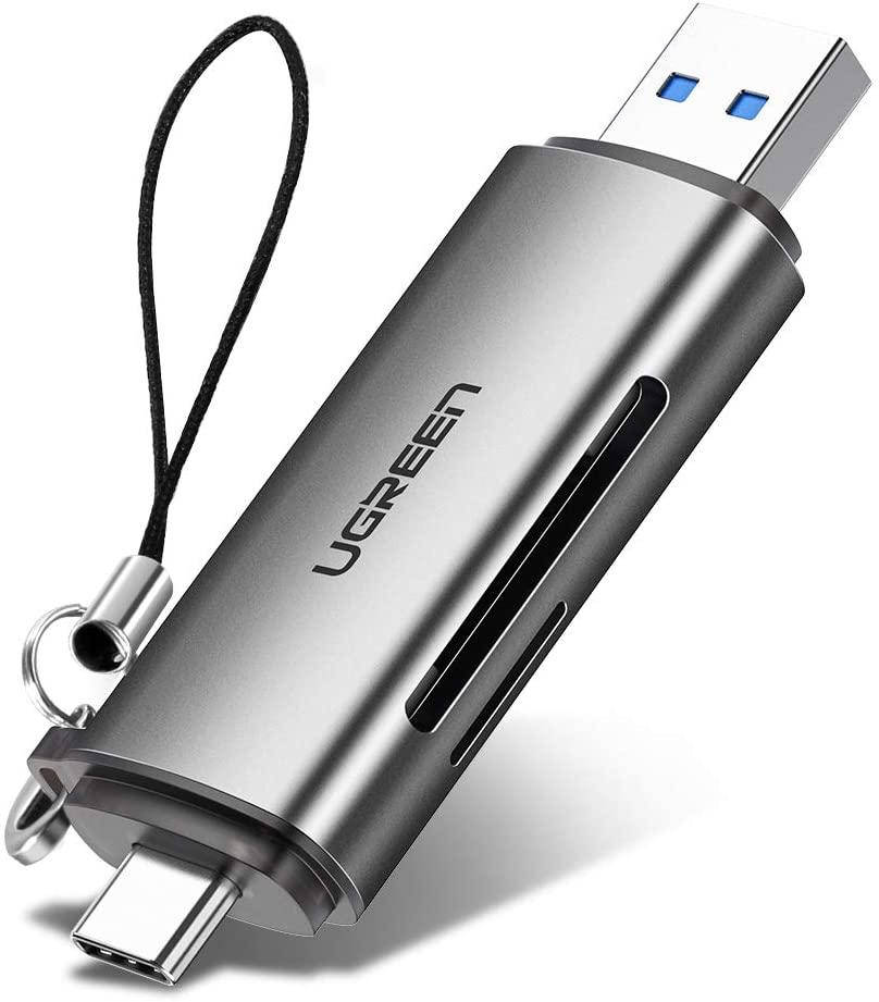 

Кард-ридер Ugreen USB Type C USB 3.0 OTG адаптер CM185 USB кардридеры, Серый