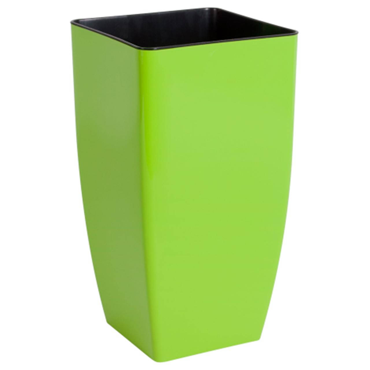 

Вазон Квадро двойной высокий 16х30 см 2.7 л оливковый Алеана