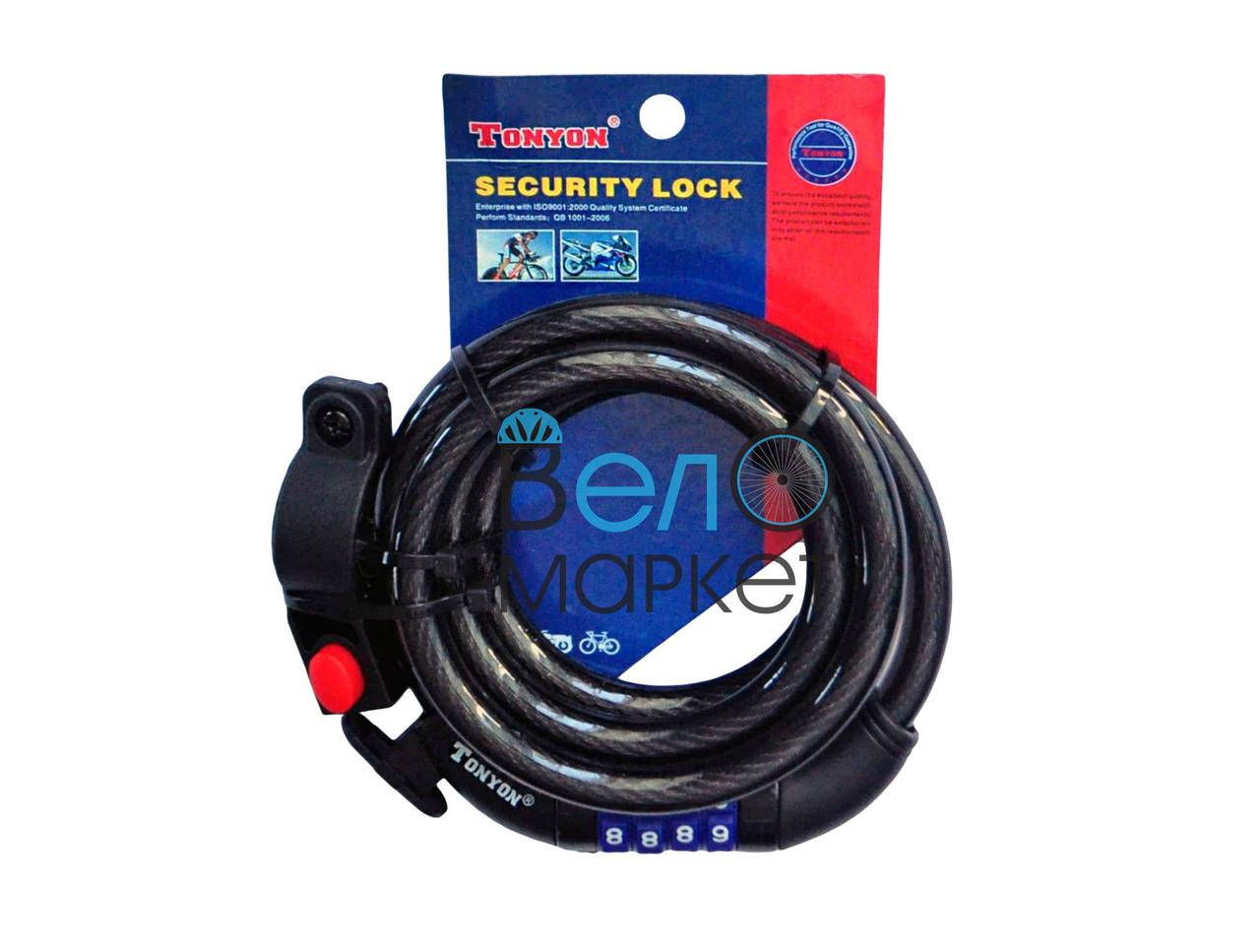 

Замок велосипедный кодовый Tonyon 12x1500 мм TY523