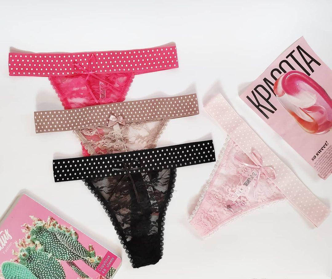 

Трусики Pink! с резинкой в горох