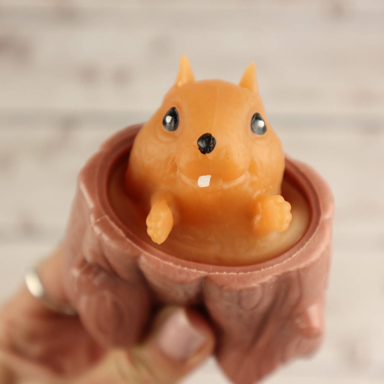 

Игрушка антистресс для детей и взрослых Белка в дупле (ФОТО), Коричневый