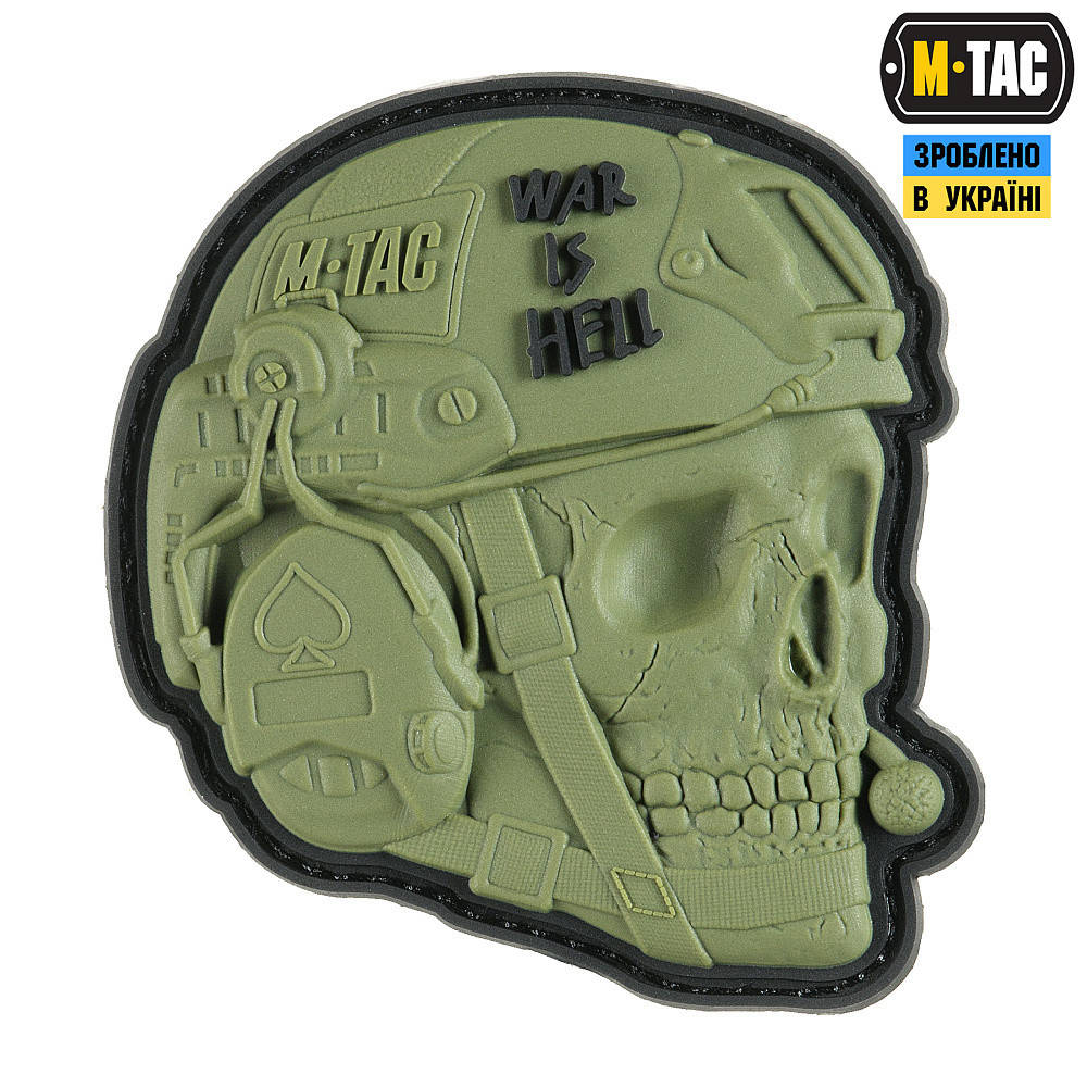 

Нашивка М-Тас WAR IS HELL 3D PVC OLIVE