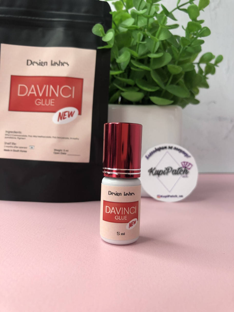 

Клей для наращивания ресниц Davinci New , ТМ Design Lashes , 5 ml, Черный