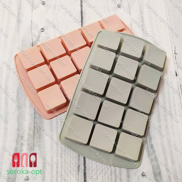 

ФОРМА СИЛИКОНОВАЯ ДЛЯ ШОКОЛАДА "КУБИК КОМПЛИМЕНТ", Разные цвета