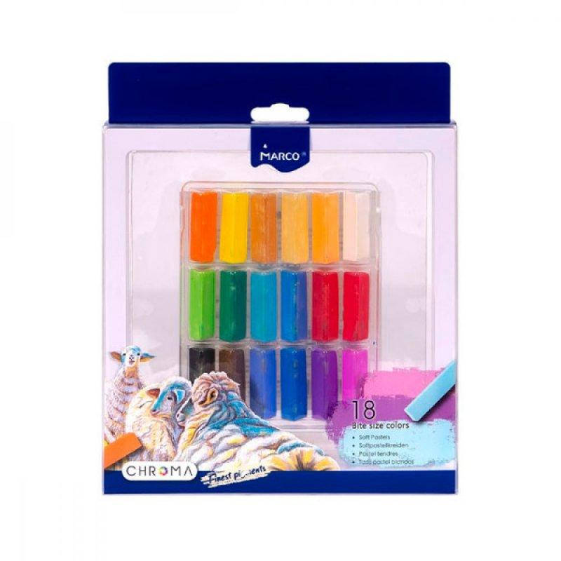 

Пастели сухие мягкие 18 цветов Marco Chroma E1060-18FB, 934153