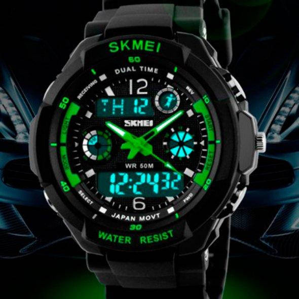 

Мужские наручные часы Skmei S-Shock Green 0931