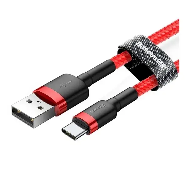 

Кабель USB (папа) = USB type C (папа) 2 м Baseus cafule 2A Red+Red, Красный