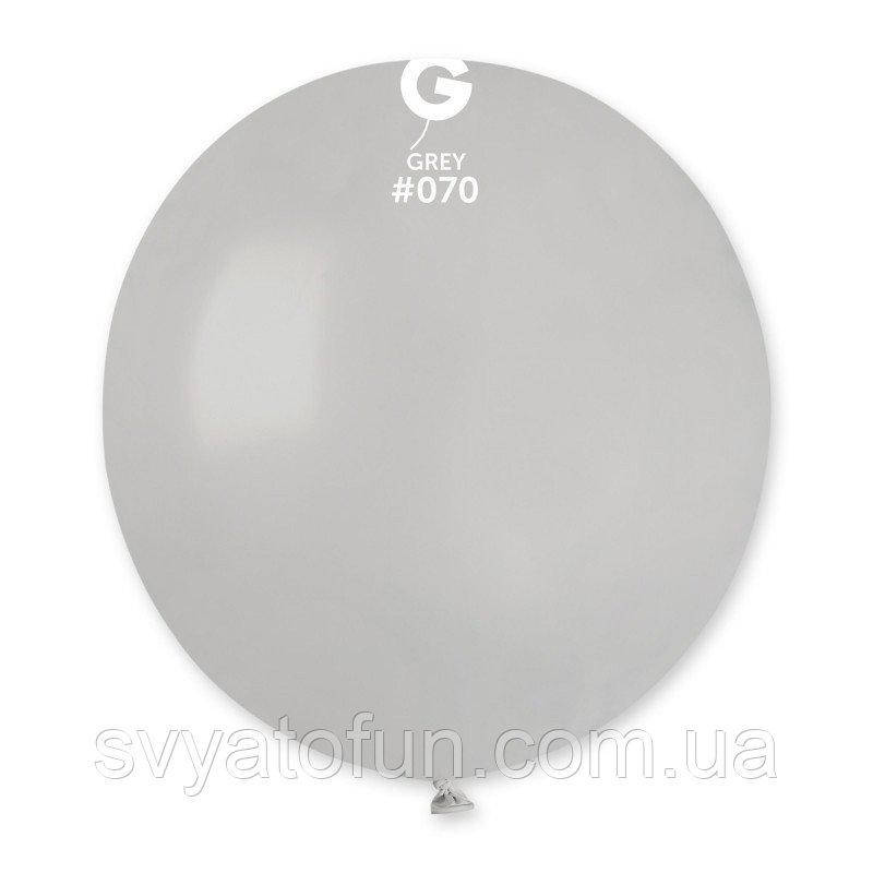 

Латексный воздушный шарик 19" пастель 70 серый 1шт Gemar