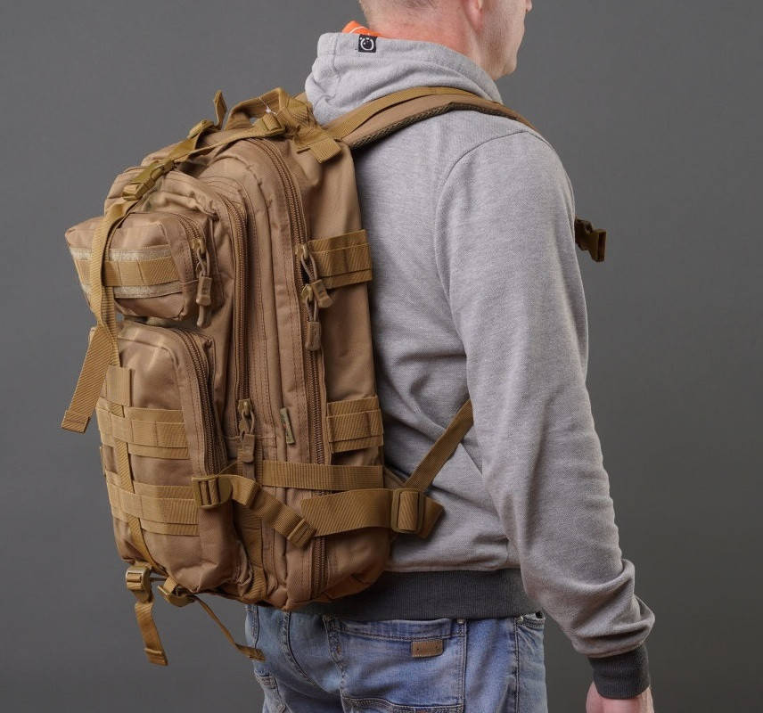 

Рюкзак тактический 55л Койот штурмовой molle, Хаки