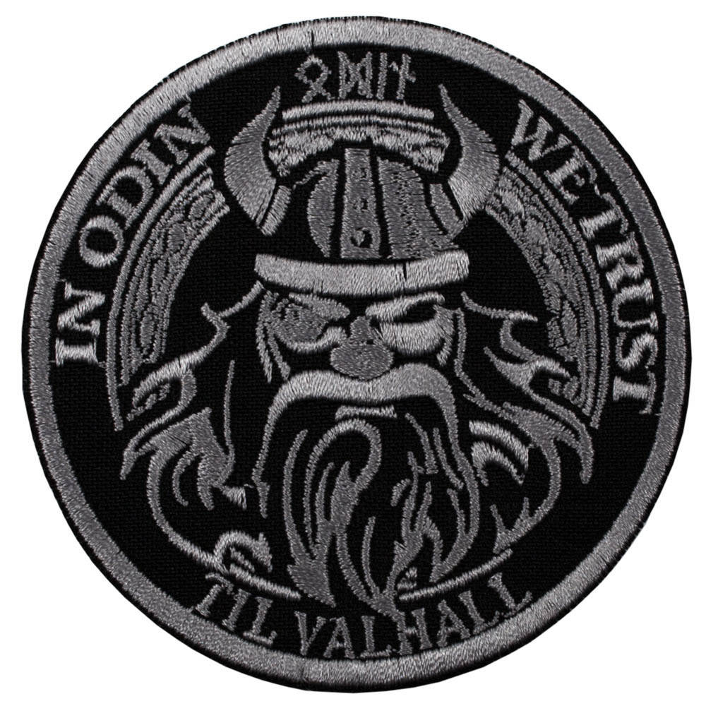 

Нашивка с вышивкой IN ODIN WE TRUST