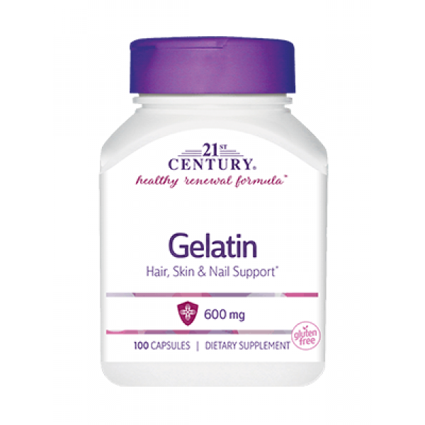 

Желатин в капсулах 21st Century Gelatin 600 mg (100 капс) 21 век центури